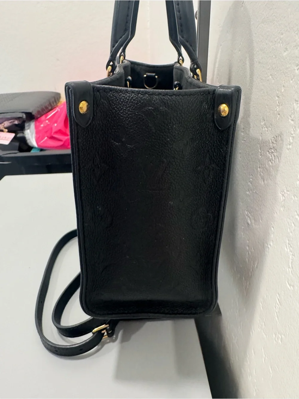 Louis Vuitton Black empreinte OnTheGo PM Bag
